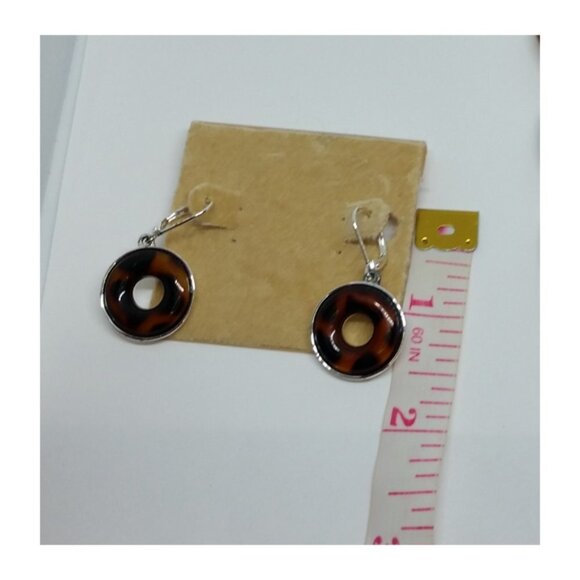 𝅺Curated bundle faux tortoise earrings and bracelet talbots fornash - Picture 2 of 6